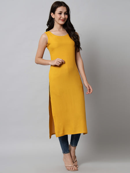 Women Yellow Kurta Image