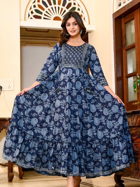 Women Floral Printed Anarkali Kurta