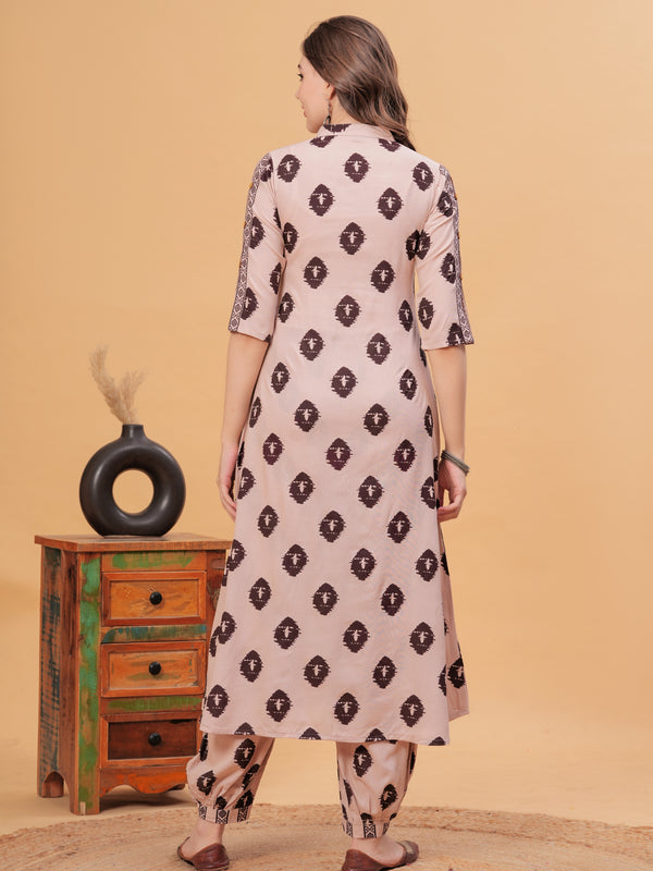 Women Ethnic Motifs Printed Regular Kurta with Patiala