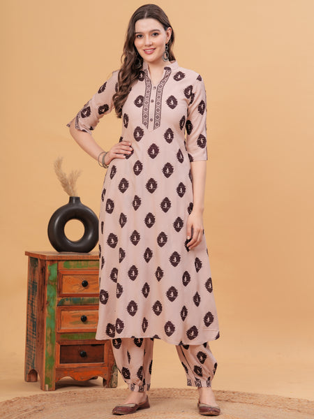 Women Ethnic Motifs Printed Regular Kurta with Patiala