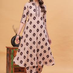 Women Ethnic Motifs Printed Regular Kurta with Patiala