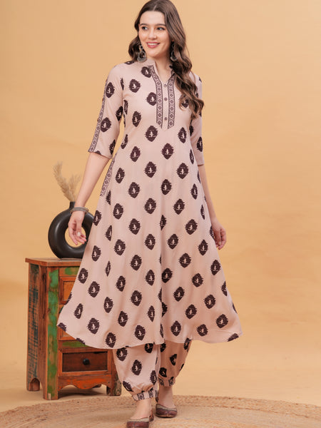 Women Ethnic Motifs Printed Regular Kurta with Patiala