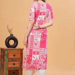 Women Floral Printed Regular Kurta with Salwar