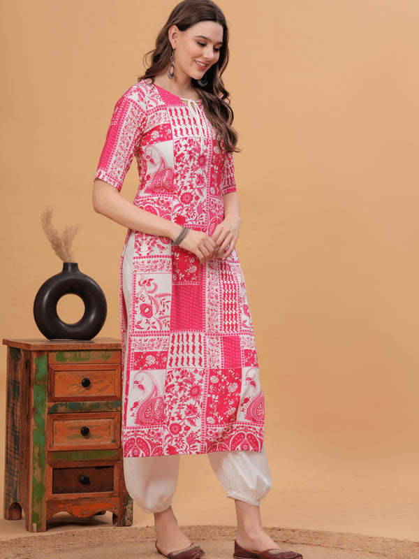 Women Floral Printed Regular Kurta with Salwar