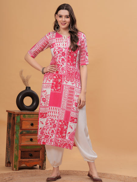 Women Floral Printed Regular Kurta with Salwar