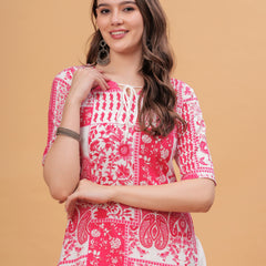 Women Floral Printed Regular Kurta with Salwar