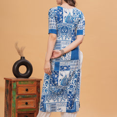 Women Floral Printed Regular Kurta with Salwar