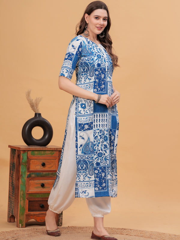 Women Floral Printed Regular Kurta with Salwar