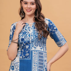 Women Floral Printed Regular Kurta with Salwar
