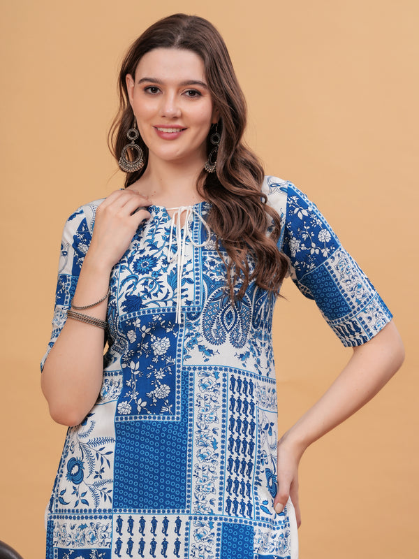 Women Floral Printed Regular Kurta with Salwar