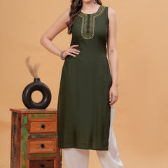 Embroidered Gotta Patti Kurta with Patiala