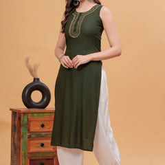 Embroidered Gotta Patti Kurta with Patiala
