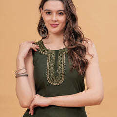 Embroidered Gotta Patti Kurta with Patiala