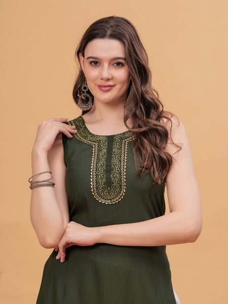 Embroidered Gotta Patti Kurta with Patiala