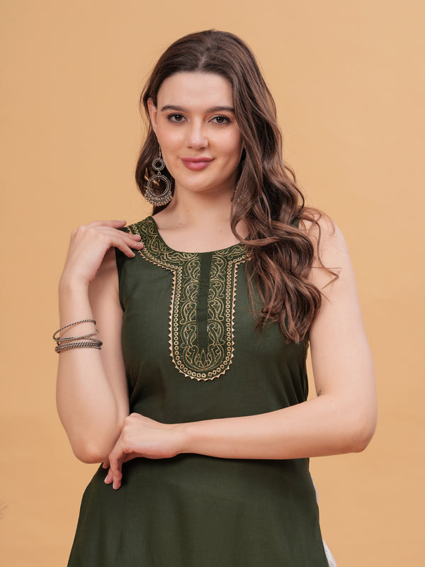 Embroidered Gotta Patti Kurta with Patiala