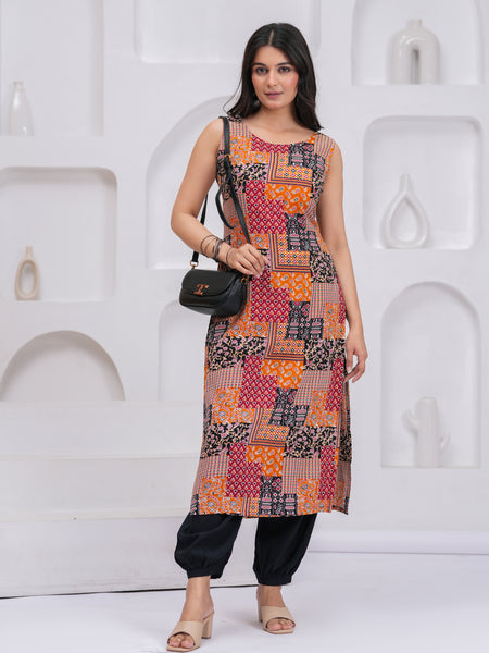 Women Ethnic Motifs Straight Kurta