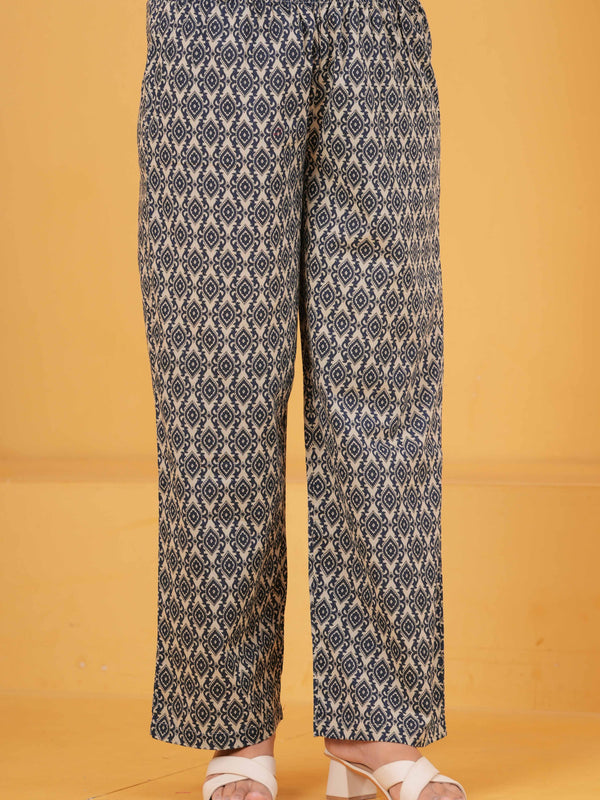 Women Multicolor Pure Cotton Kurta with Trousers & With Dupatta