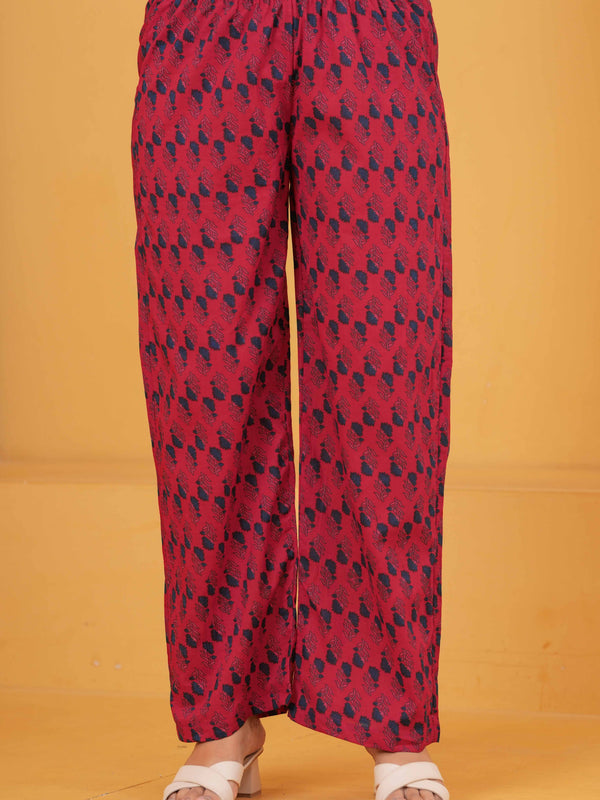 Women Floral Printed Regular Pure Cotton Kurta with Palazzos & With Dupatta