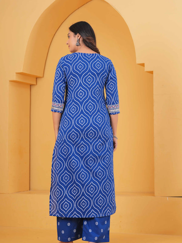 Women Ethnic Motifs Printed Regular Pure Cotton Kurta with Palazzos & With Dupatta