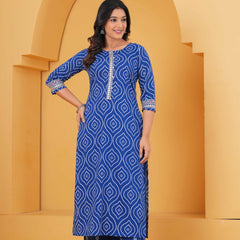 Women Ethnic Motifs Printed Regular Pure Cotton Kurta with Palazzos & With Dupatta