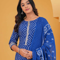 Women Ethnic Motifs Printed Regular Pure Cotton Kurta with Palazzos & With Dupatta