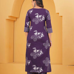 Women Pure Cotton Kurta with Trousers & With Dupatta
