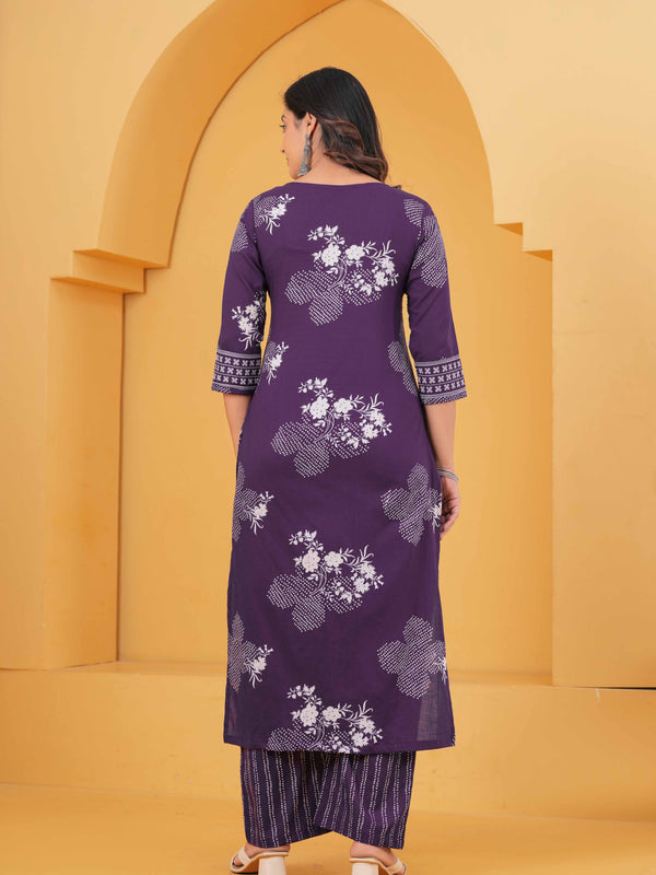 Women Pure Cotton Kurta with Trousers & With Dupatta