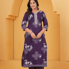 Women Pure Cotton Kurta with Trousers & With Dupatta