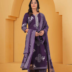Women Pure Cotton Kurta with Trousers & With Dupatta