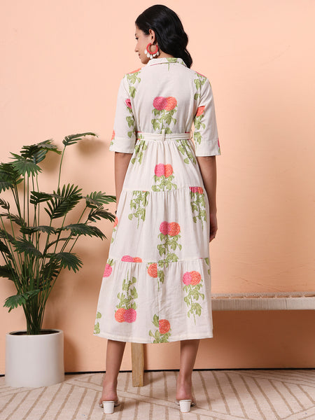 Off-White Fit & Flare Midi Dress Back