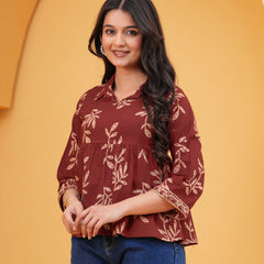 Brown Cotton Top Side