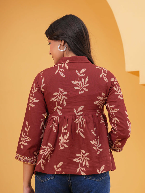 Brown Cotton Top Back