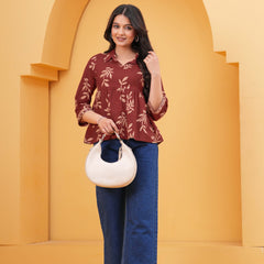 Brown Cotton Top 