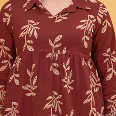 Brown Cotton Top Zoomed
