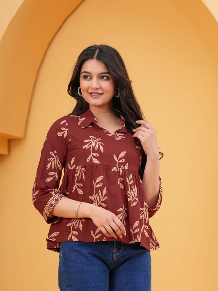 Brown Cotton Top Image