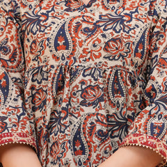 Print Multicolor Ethnic Cotton Top