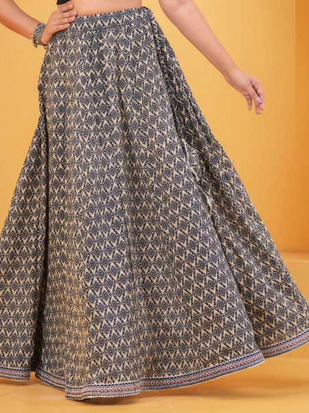 Printed Maxi Flared Skirts