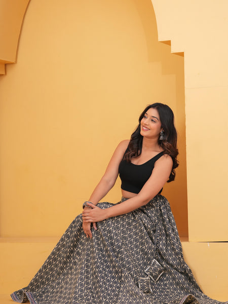 Printed Maxi Flared Skirts