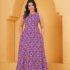 Printed Purple Regular Kurta with Palazzos
