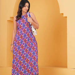 Printed Purple Regular Kurta with Palazzos