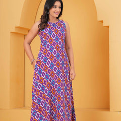 Printed Purple Regular Kurta with Palazzos