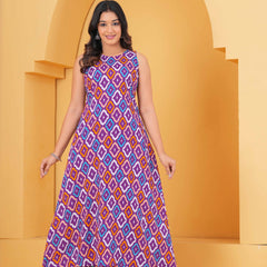 Printed Purple Regular Kurta with Palazzos