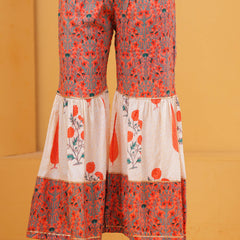 Women Floral Printed Regular Kurta with Sharara