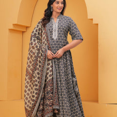 Chiku Printed Lehenga Choli Dupatta Set