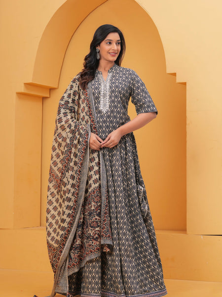 Chiku Printed Lehenga Choli Dupatta Set