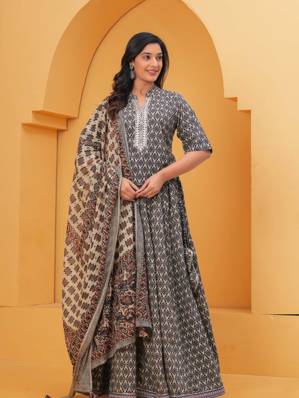 Chiku Printed Lehenga Choli Dupatta Set