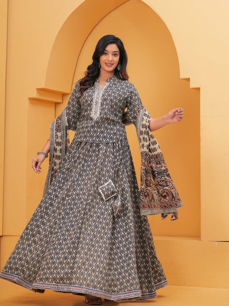 Festive chiku lehenga choli set for women