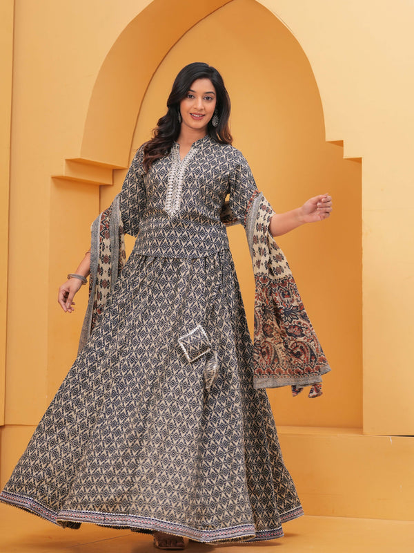 Festive chiku lehenga choli set for women