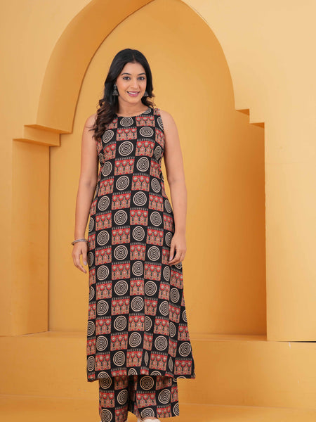 Women Printed Regular Kurta with Palazzos