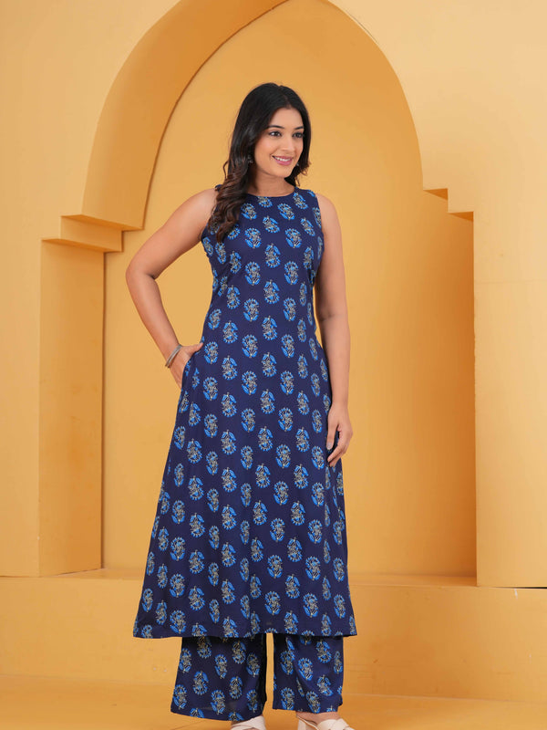 Women Ethnic Motifs Printed Regular Kurta with Palazzos